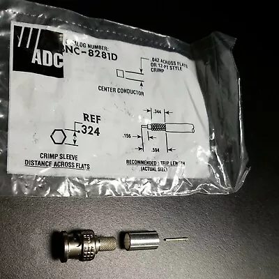 ADC BNC-8281D RF CONNECTOR COAX BNC PLUG 75 OHM (x160) • $275
