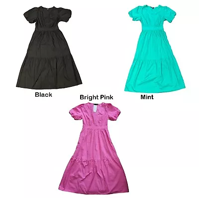 French Connection Women's Bubble Sleeve Poplin Maxi Dress • $19.99