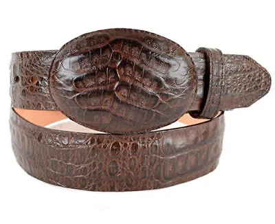Handmade Los Altos Brown Genuine Caiman Crocodile Belly Western Cowboy Belt  • $134.99