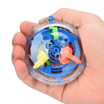 Mini Ball Maze Intellect 3d Puzzle Toy Balance Barrier Magic Labyrinth Spherical • $4.69