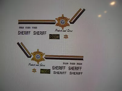 Maricopa County Arizona Sheriff Patrol Car Decals   Old School  1:10 • $17.99