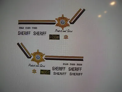 Maricopa County Arizona Sheriff Patrol Car Decals   Old School  1:24 • $13.59