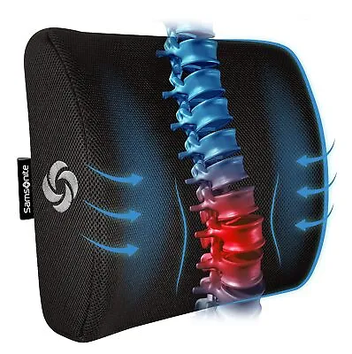 SAMSONITE Lumbar Support Pillow For Office Chair And Car Seat Perfectly Balance • $26.35