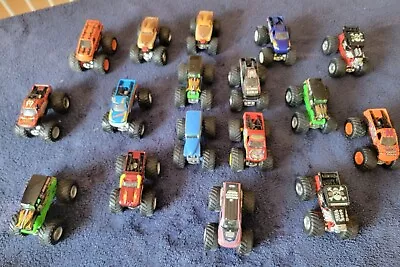 Hot Wheels Monster Jam Mattel Lot Of 17-1:64 Scale Grave Digger Scarlet Bandit • $25