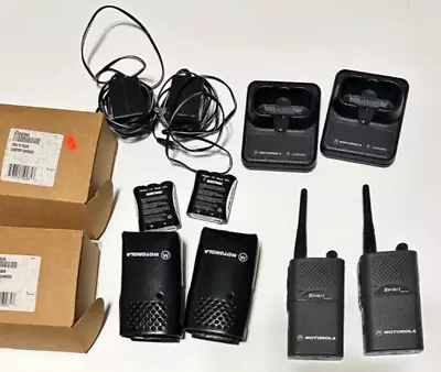 Set Of Sprit Mu21cv Motorola Two Way Radio W Charger Battery & Cover • $45