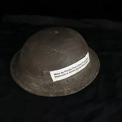 WWI Broadie 1917 M1917a1 Kelly Named WWII Used Helmet W Liner • $140.25