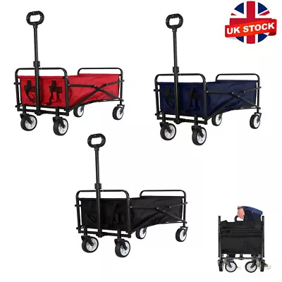 Heavy Duty Foldable Garden Supermarket Outdoor Beach Camping Trolley Buggy UK • £38.99