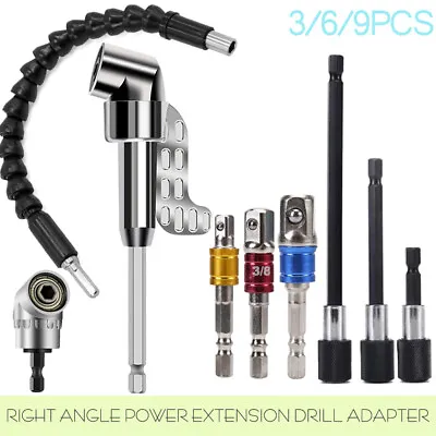 Right Angle Extension Drill Adapter Impact Driver Hex Bit Attachment Up To 9Pcs • $5.99