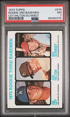 1973 Topps Rookie 3rd Basemen #615 Ron Cey/John Hilton/Mike Schmidt PSA 7 NM • $405