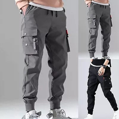 Mens Cargo Work Pants Soldier Water Resistant Tactical Trousers Combat Workwear • $21.84