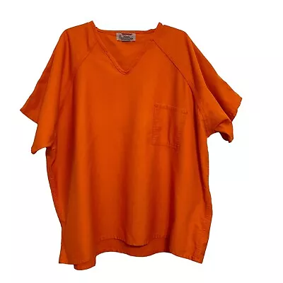 New Bob Barker Prison Jail Inmate Orange Shirt Top 3XL • $20