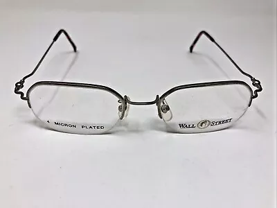 WALL STREET WS 1118 Col 6 51-18-140 SILVER TORTOISE HALF RIMLESS Eyeglasses 3652 • $36.75