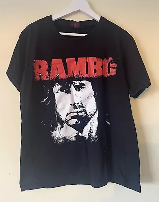 Rambo Mens T-shirt Short Sleeve Vintage Black L • $6.15