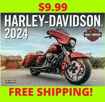 2024 HARLEY-DAVIDSON MOTORCYCLES WALL CALENDAR SALE 9.99! Road King Dyna Classic • $9.97