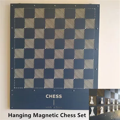 Giant Hanging Magnetic Chess Set - Wall Mounted Metal Magnetic Game Toy Board • £39.79