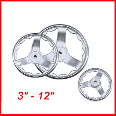 £5.58 • Buy 3  - 12  Chrome Plated Handwheel Round Iron Hand Wheel For Milling Machine Lathe
