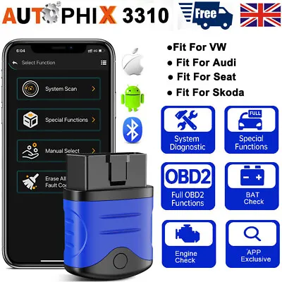 AUTOPHIX 3310 Car OBD2 Scanner Code Reader Oil Reset All System Diagnostic Tool • £45