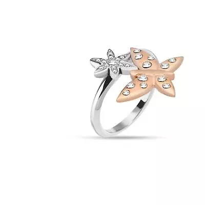 Morellato Womens Ring SAHL06014 NATURA 925% Silver Gold Rose • $51.23