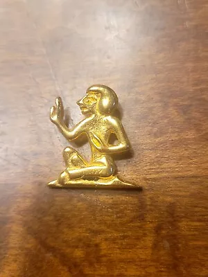 Vintage Gold Plated Egyptian God Pendant  MMA  Museum Of Modern Art Jewelry Rare • $60