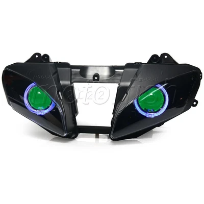 $329.99 • Buy Assembly Projector Blue Angel Green Devil Eyes Headlight For Yamaha YZF-R6 08-16