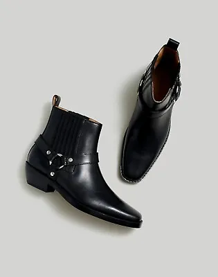 BRAND NEW In BOX Madewell Leather Santiago Western Ankle Boots Shoes US Sz 8! • $109.99