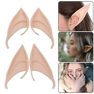£2.79 • Buy Artificial Elf Ears Pixie Fairy Pointed Tips Fancy Cosplay Dress Up Party Prop