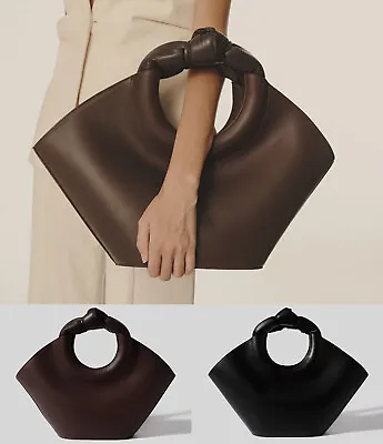 $34.75 • Buy Niche Designer Large Retro Tote Bag Female Women 2021 Summer Fan Shape Knot