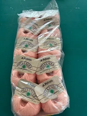 Lot Of 10 Patons Weekender Yarn  Peach  - Factory Sealed • $30
