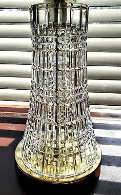 Waterford Lismore Diamond Patterned Fine Cut Crystal Table Lamp - Brilliant! • $699.99