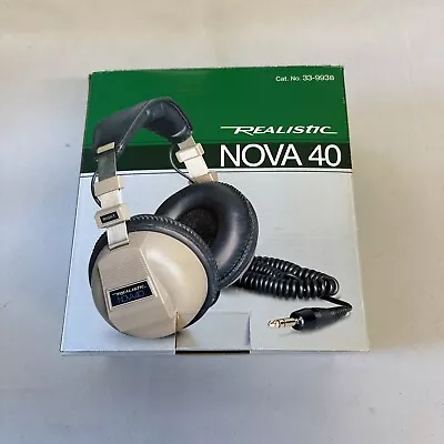 $26.80 • Buy Realistic NOVA 40 Stereo Headphones Retro Vintage Full Size 1/4 Jack Radio Shack