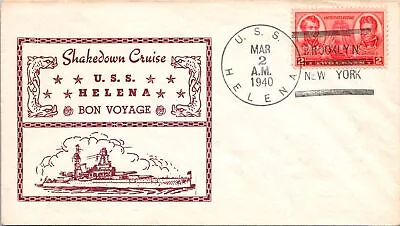 3.2.1940 - Shakedown Cruiser / Brooklyn NY - USS Helena - F39964 • $3.99