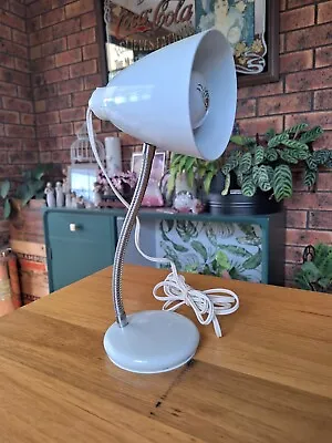 Vintage White  Gooseneck  Desk Bed Table Light Teal Mid Century Retro • $39.95