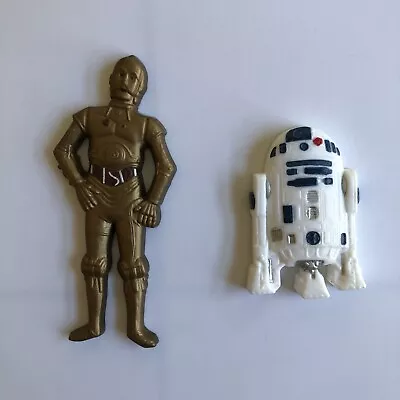 1980 Vintage Star Wars C-3PO & R2-D2 Wilton Woodbridge Cake Topper Figures • $12