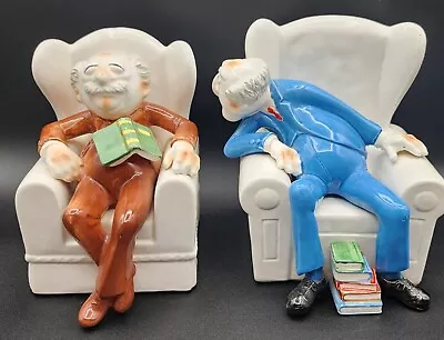 Vintage Sigma Muppets Waldorf & Statler Ceramic Bookends Extremely Rare! • £237.53