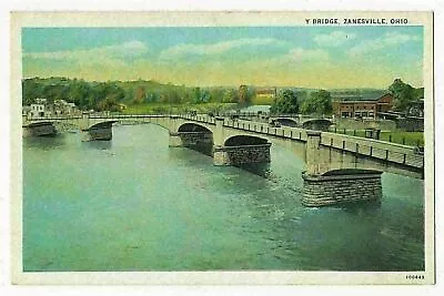 The Y Bridge Zanesville Ohio Ca.1920 • $5.99