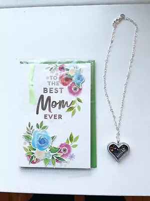 Origami Owl Heart ❤️ Locket Necklace With Mother’s Day Card Nice Gift For Mom • $25.54