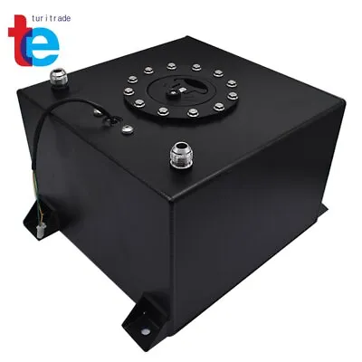 5 Gallon Coated Aluminum Fuel Cell Gas Tank & Level Sender Racing/drifting Black • $64.58