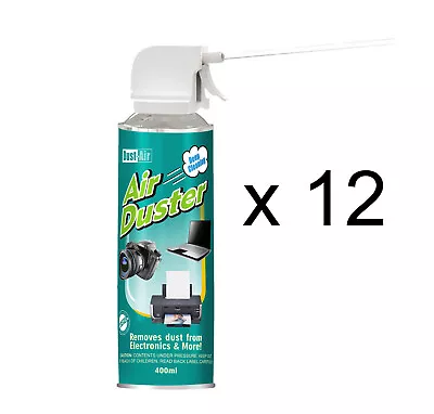 £25.38 • Buy 12 X 400ml Compressed Air Duster Cleaner Spray Can Canned Laptop Keyboard Mouse