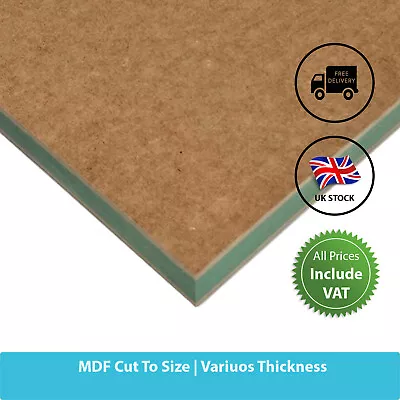 MR MDF Sheets 6mm 9mm 12mm 15mm 18mm 22mm Moisture Resistant | CnC Cut2Size • £18.99