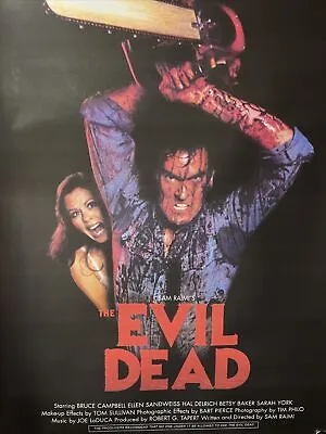 The Evil Dead-  Bruce Cambell Vintage Horror Movie Poster - 27x40 Reproduction • $30