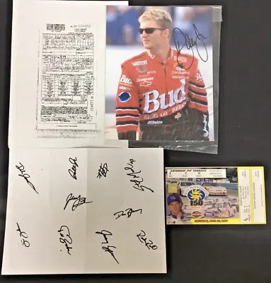 1990's - 2000's Nascar Fan Lot Dale Jr Print Speeding Ticket Multiple Autographs • $89