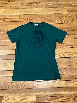 DIESEL Mens T-Shirt Size Large Green Graphic Logo Cotton Short Sleeve Designer • $9.99