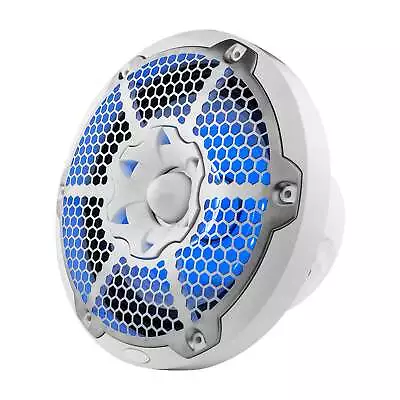 2x DS18 10  Marine Speakers 2-Way 1800W 4 Ohm /w Bullet Tweeter & RGB LED-White • $369.95