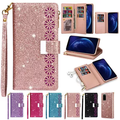 $21.86 • Buy For Samsung S22 S22+ S21Ultra S21 S8 A11 A12 S7 Flip Glitter Leather Wallet Case