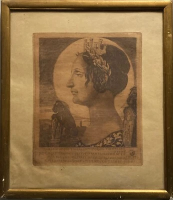 £220.58 • Buy Etching Hans Nicolaj Hansen 1853-1923 Portrait Woman Art Nouveau Symbolism