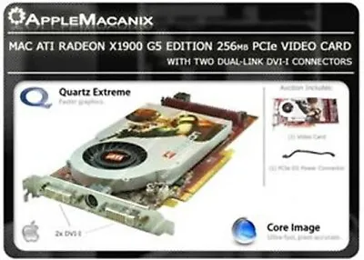 NEW Mac Edition Apple G5 PCIe ATI Radeon X1900 GT 256MB DVI Video Graphics Card • $119.98