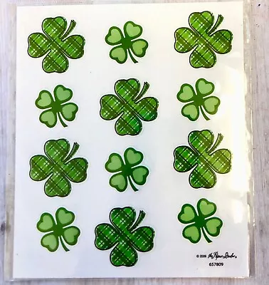 2 Sheets St. Patrick's Day Irish 4 Leaf Clover Stickers Papercraft Planner Craft • $3.25