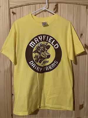 Mayfield Dairy Farms Yellow Large T-Shirt • $14.95