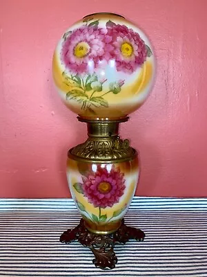 C. 1900 FOSTORIA Victorian Antique Parlor GWTW Banquet Lamp • $165