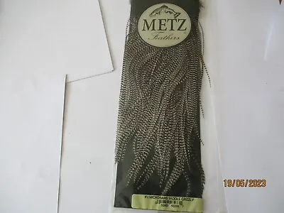 Metz Micro Barb Grizzle Saddle Rooster Hackle Grade 2 Fly Tying Materials • $55.94